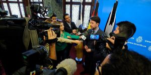 Rueda de prensa en el Cabildo Insular de Tenerife.